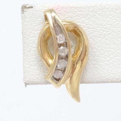 #816 â€¢ 14k Gold Earrings with Diamonds, 2g
