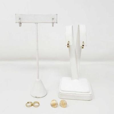 #806 â€¢ (4) Pairs of 14k Gold Earrings, 5g
