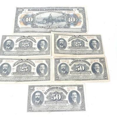 #1716 â€¢ (6) Foreign Currency Banknotes
