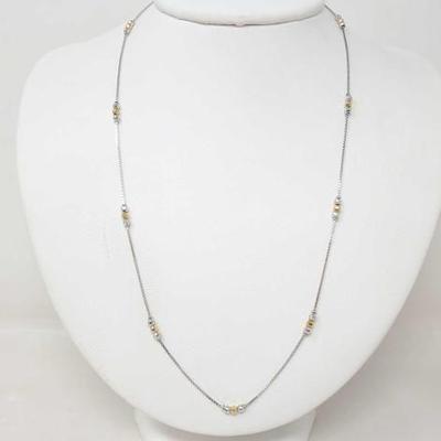 #769 â€¢ 14k Gold and White Gold Necklace, 4g
