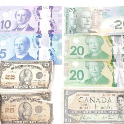 #1728 â€¢ (8) Foreign Currency Banknotes of Canada
