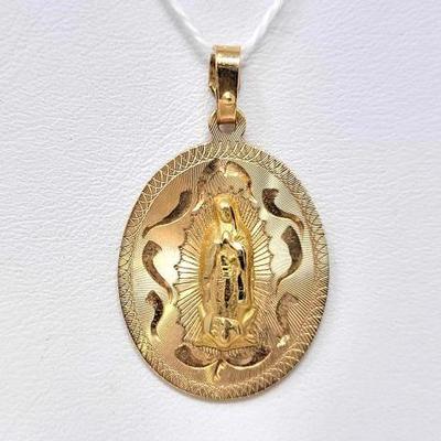 #790 â€¢ 14k Gold Virgin Mary Pendant, 5g
