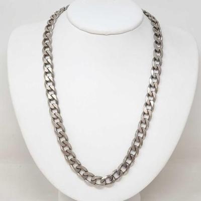 #912 â€¢ Sterling Silver Chain Necklace, 92g
