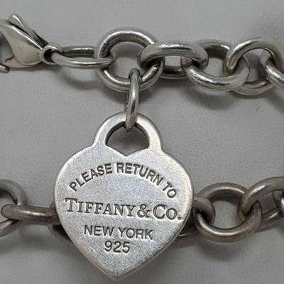 #902 â€¢ Sterling Silver Tiffany&Co Charm Bracelets, 66g
