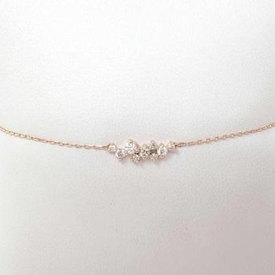 #817 â€¢ 14k Rose Gold Bracelet with Diamonds, 1g
