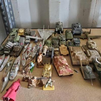 #15564 â€¢ Diecast Military Tanks, Ships and Trucks
