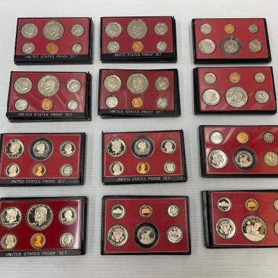 #1606 â€¢ (12) United States Proof Set Collection
