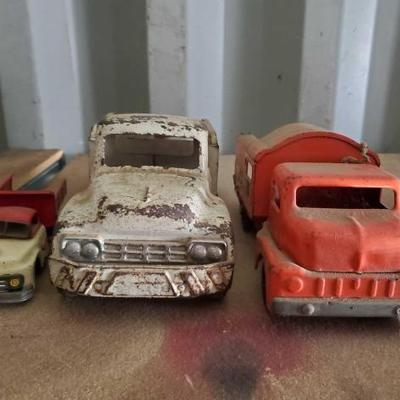 #15538 â€¢ 3 Vintage Toy Trucks
