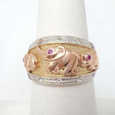 #736 â€¢ 14k Gold Ring with Ruby, 8g
