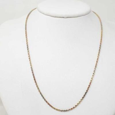 #713 â€¢ 14k Mulit-Color Gold Necklace, 6g
