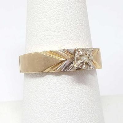 #739 â€¢ 14k Gold Diamond Ring, 4g
