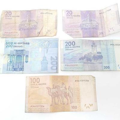 #1732 â€¢ (5) Foreign Currency Banknotes

