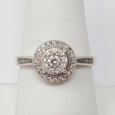 #818 â€¢ 14k White Gold Diamond Ring, 3g
