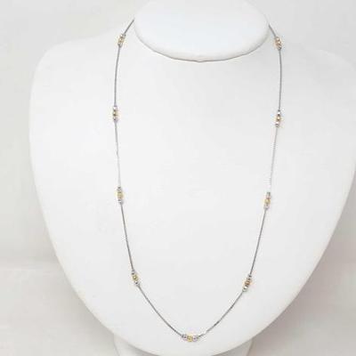 #765 â€¢ 14k Gold and White Gold Necklace, 4g
