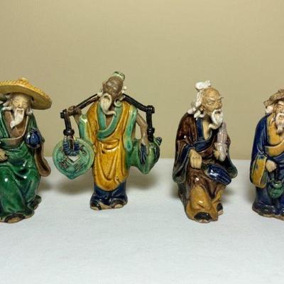 Antique Japanese Mudman figurines