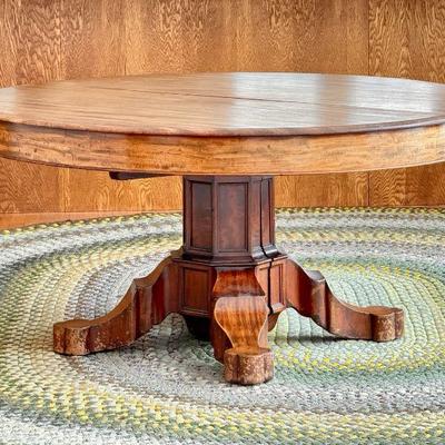 Massive 15-foot dining room table expandable to Banquet size