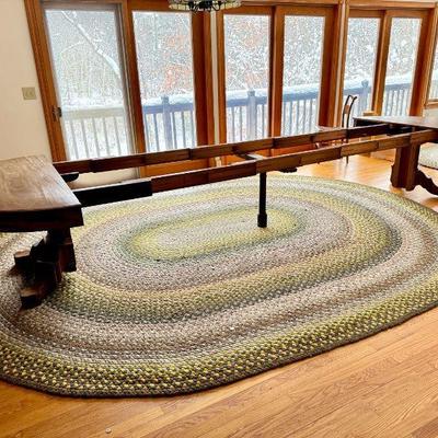 100% wool braided carpet