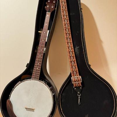 Grover Banjo with Case and Strap