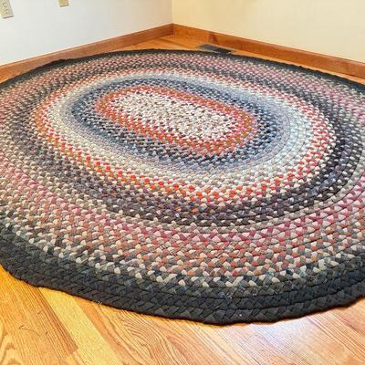 100% wool hand-braided rug