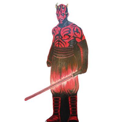 7 ft Darth Maul Painting with light up light saber