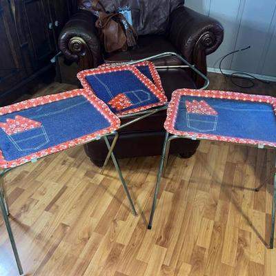 Set of 4 Vintage TV Trays. $50. All items available for pre-sale with pre-sale shopping appointments. Please text 985 507-6684 to...