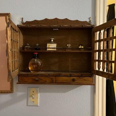 Wooden Shelf w/2 doors. 16.5x14x3. All items available for pre-sale with pre-sale shopping appointments. Please text 985 507-6684 to...