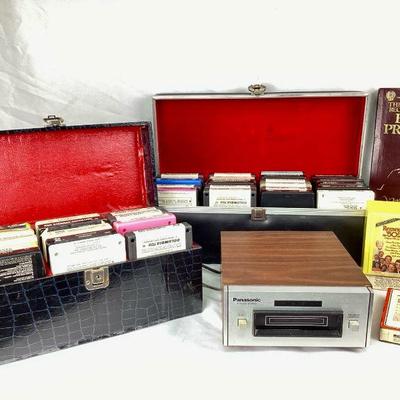 REEM904 Panasonic Retro 8 Track Player With 45 8-Track Tapes	Panasonic 8 track player #SE764950 120v.Â 45 8 track tapes by popular...
