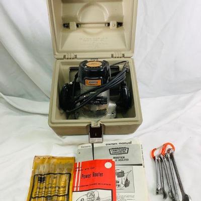 JSHI304 Craftsman Power Router & Tools	Router is Double Insulated, 100% Ball Bearing Develops 1 HP - 25000 RPM. Â It comes with...