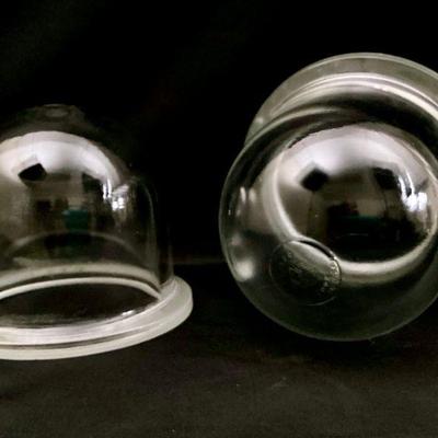 BIHY921 Vintage EV520 Explosion Resisting Globes	2 glass globes for industrial light fixtures.Â 200 watt. Stamped CH Co.
