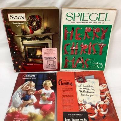 BIHY825 Vintage Christmas Catalogs	Assortment of vintage Christmas catalogs. Includes 1976 Spiegal catalog, 1972 Alden's catalog, and...