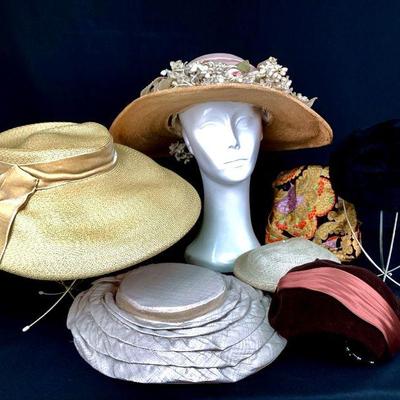 BIHY959 Women's Vintage Frederick & Nelson Hats	7 hats in various styles and materials all manufactured by Frederick &...