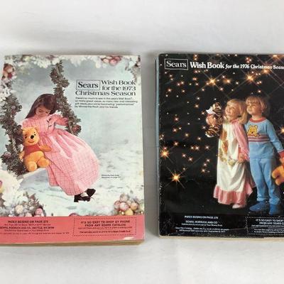 BIHY827 Vintage Sears Christmas Catalogs	Pair of vintage Sears catalogs. Includes Wish Book for the 1973 Christmas season and 1976...