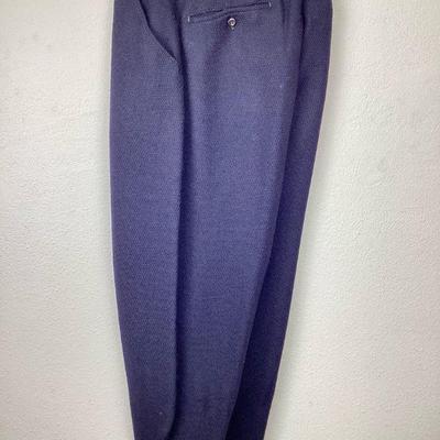 BIHY955 Vintage 1920's Men's Casual Sporting Wear Pants	Very dark blue possibly black, tweed, possibly wool men's...