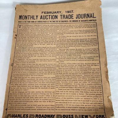 BIHY706 February 1907 Monthly Auction Trade Journal	February 1907 Edition of the Charles Broadway Rouss monthly auction trade journal.
