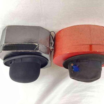 BIHY962 Mens Vintage Beaver Fur & Felt Hats	Croft & Knapp black felt, bowler derby hat with leather band, excellent condition in...