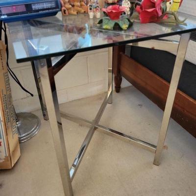 Glass top end table