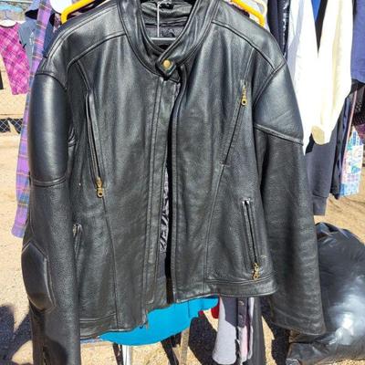 Leather motorcycle jacket 