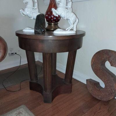 Stylish wood end table