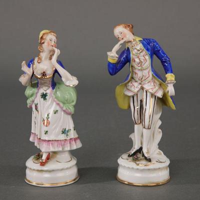 Pair porcelain figurines