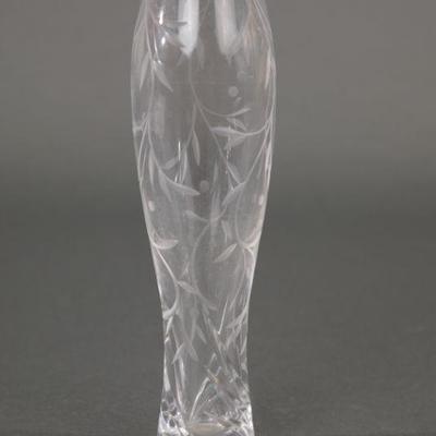 Lenox etched crystal vase