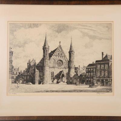 H.E. Roodenburg dry-point etching