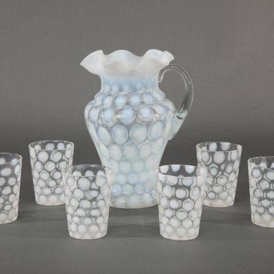 Fenton Glass pitcher & glasses set