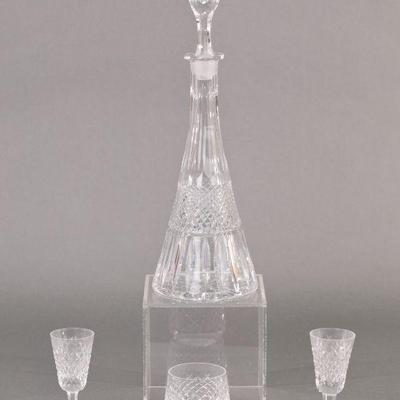 Waterford crystal decanter & glasses