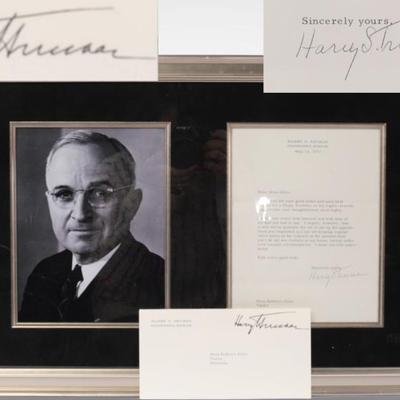 Signed Harry S. Truman letter