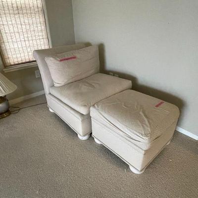 Easy chair with ottoman. 