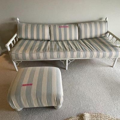 Day bed with ottoman.  Binding needs work.