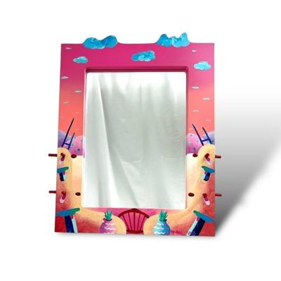 #80 â€¢ Michael Ives: Hand-Painted Contemporary Wall Mirror
