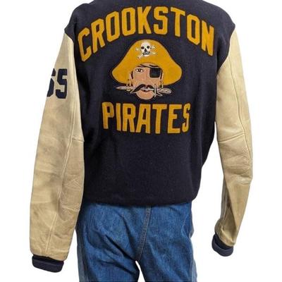 #51 â€¢ Crookston Pirates 1965 Vintage Letter Jacket - Sz L Wilson Leather
