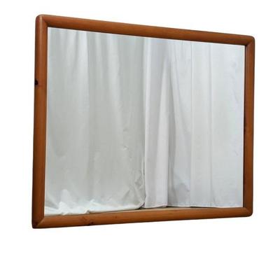 #43 â€¢ Large Danish Modern Teak Wood Framed Mirror
