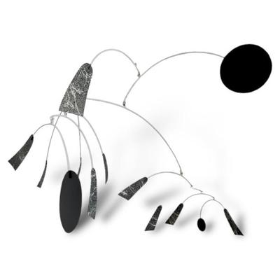 #81 â€¢ Calder-Inspired Vintage Metal Curvilinear Kinetic Mobile w/11 Arms
